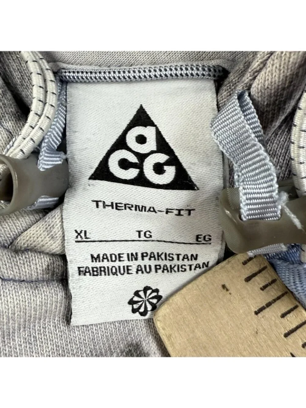 Nike ACG Hoodie Mens XL Gray Pullover Fleece Sweatshirt Therma Fit DV9394-015